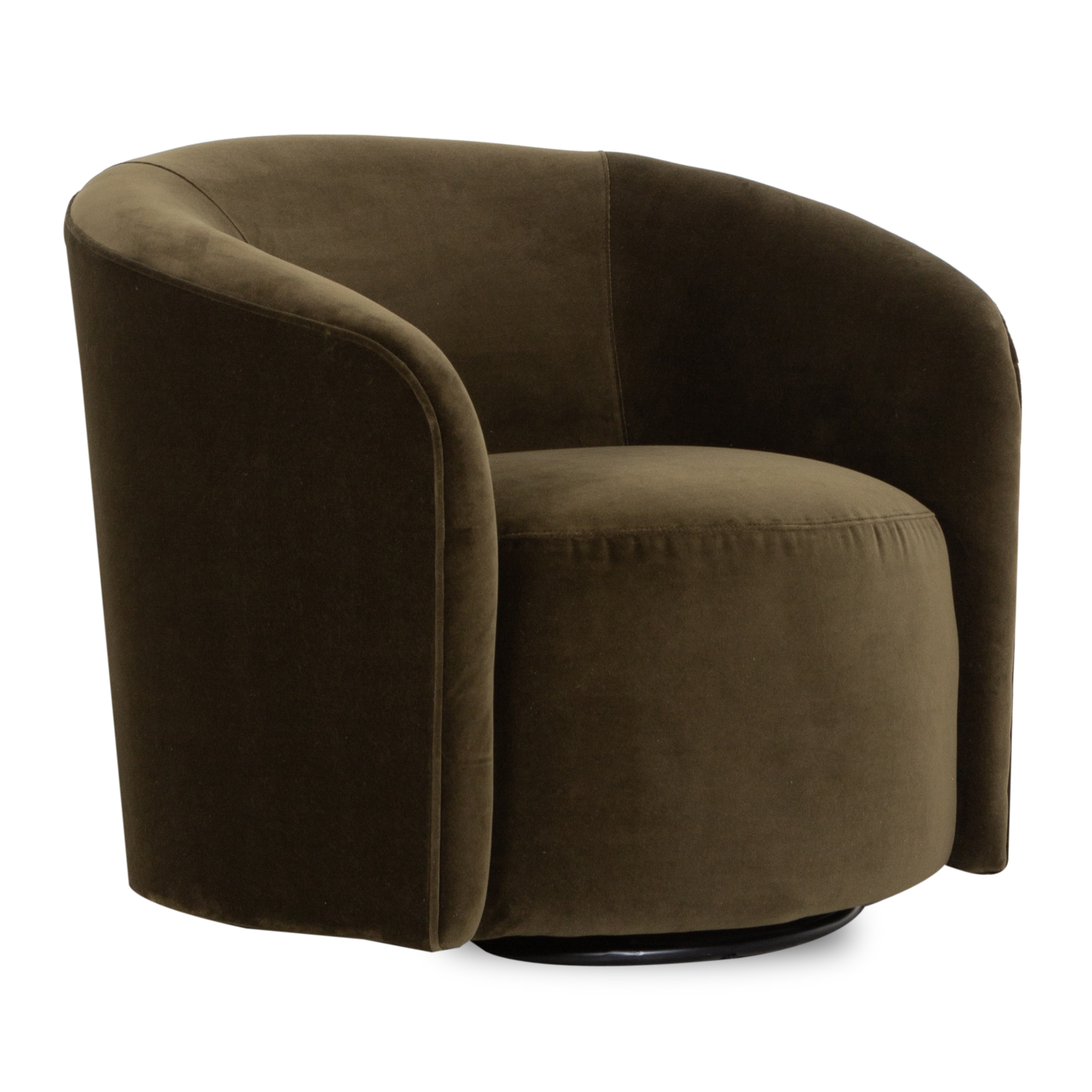 Displaying soft curves, the Dahlia Swivel Chair will elevate any space with its luxe, contemporary feel.