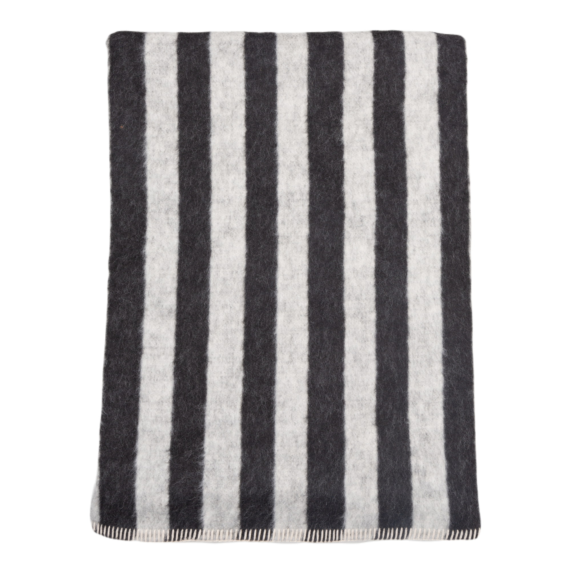 Presenting a luxuriously soft texture, the Stills Stripe Throw is woven with natural superfine alpaca wool and undyed Peruvian cotton.