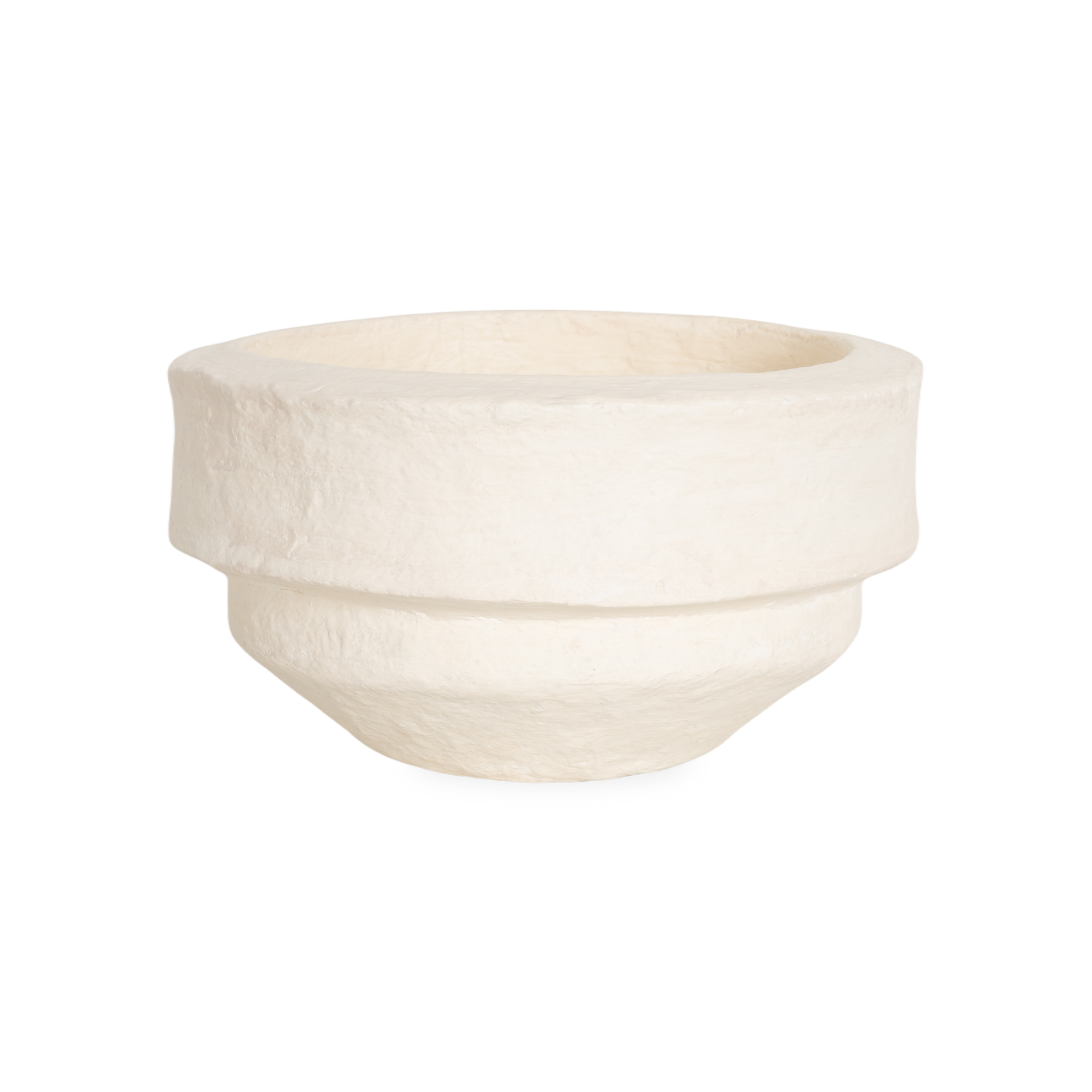 The Paper Mache Bowl features an elegantly texturized body, clean straight lines and a functional design.