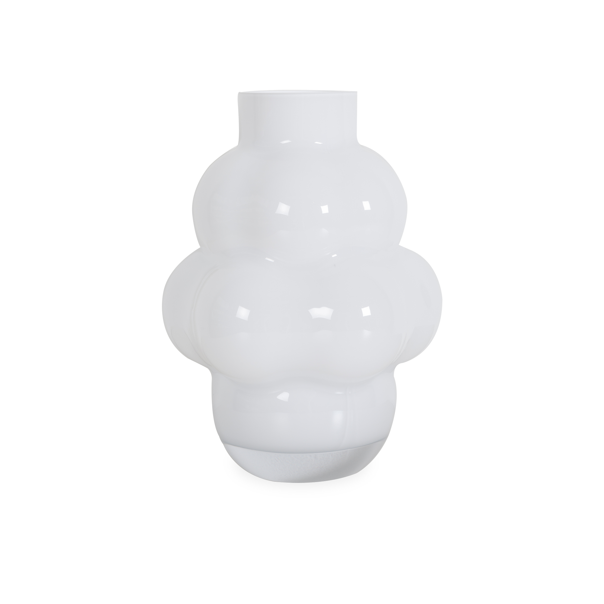 Characterized by its bulbous figure and cordial lines, the Balloon Vase has a soft and amicable silhouette that is versatile for any setting.