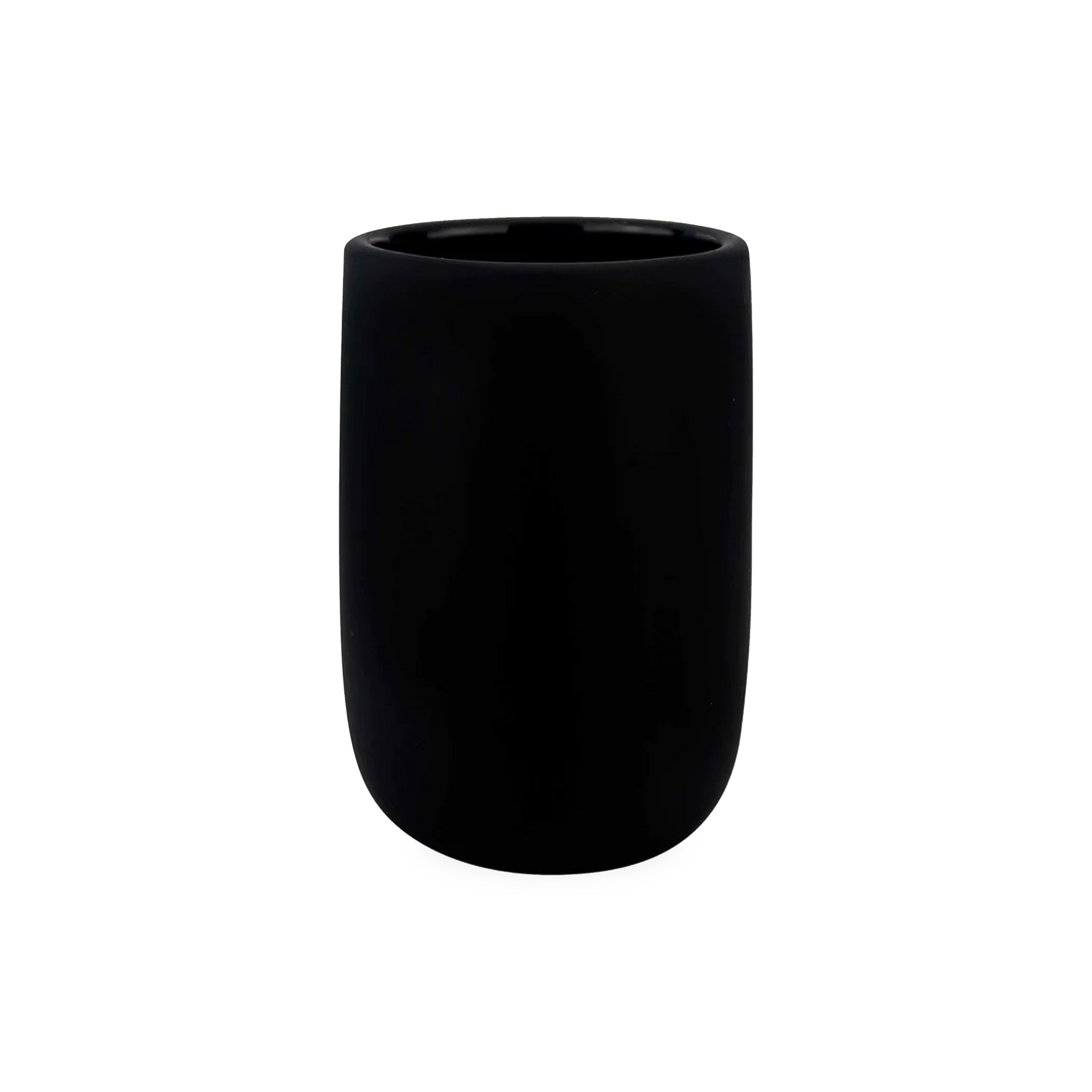 Using soft and organic forms, the Ceramic Rubber Tumbler is made of ceramics coated with a matte black rubber finish.