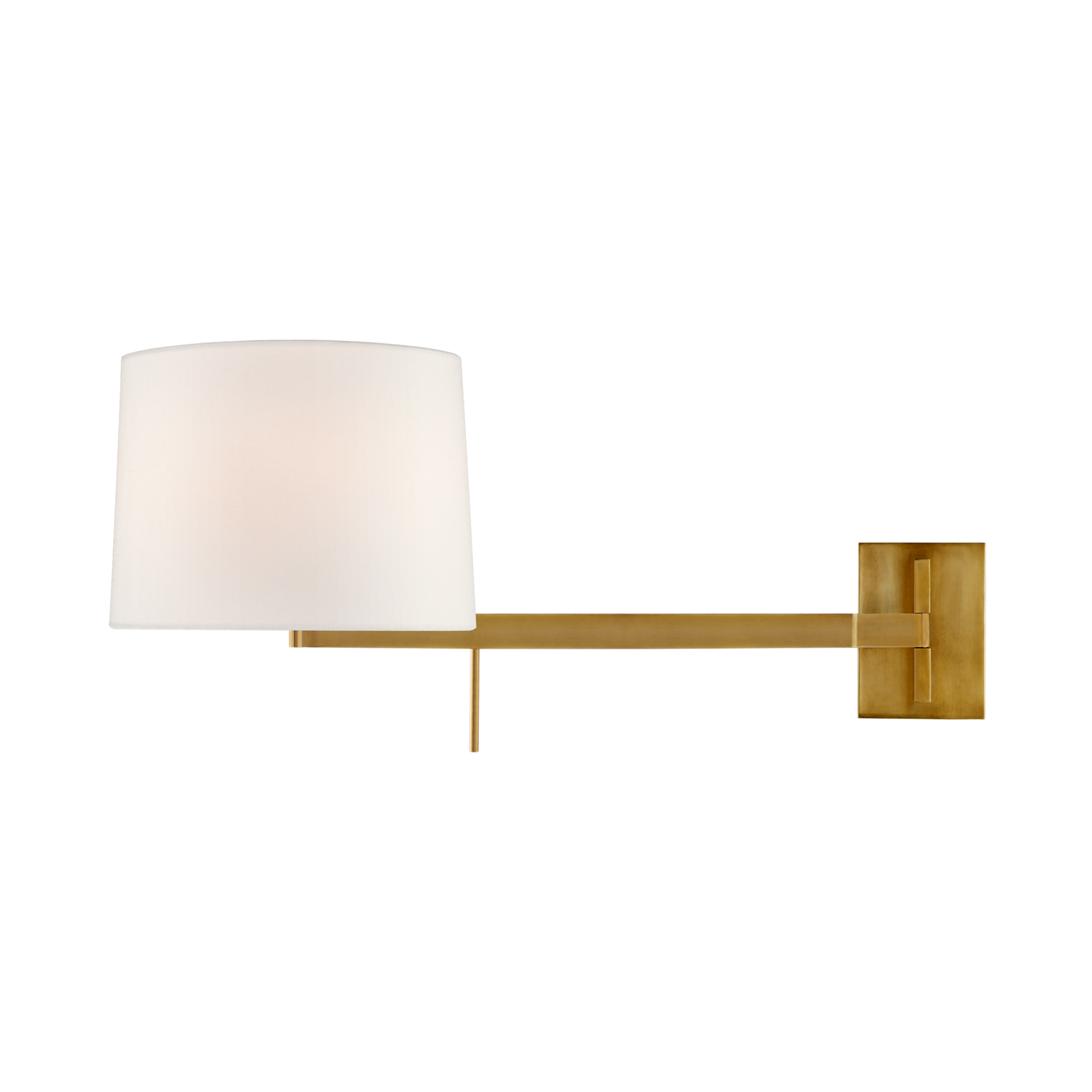 The Sweep Wall Light features a pared down and refined style.