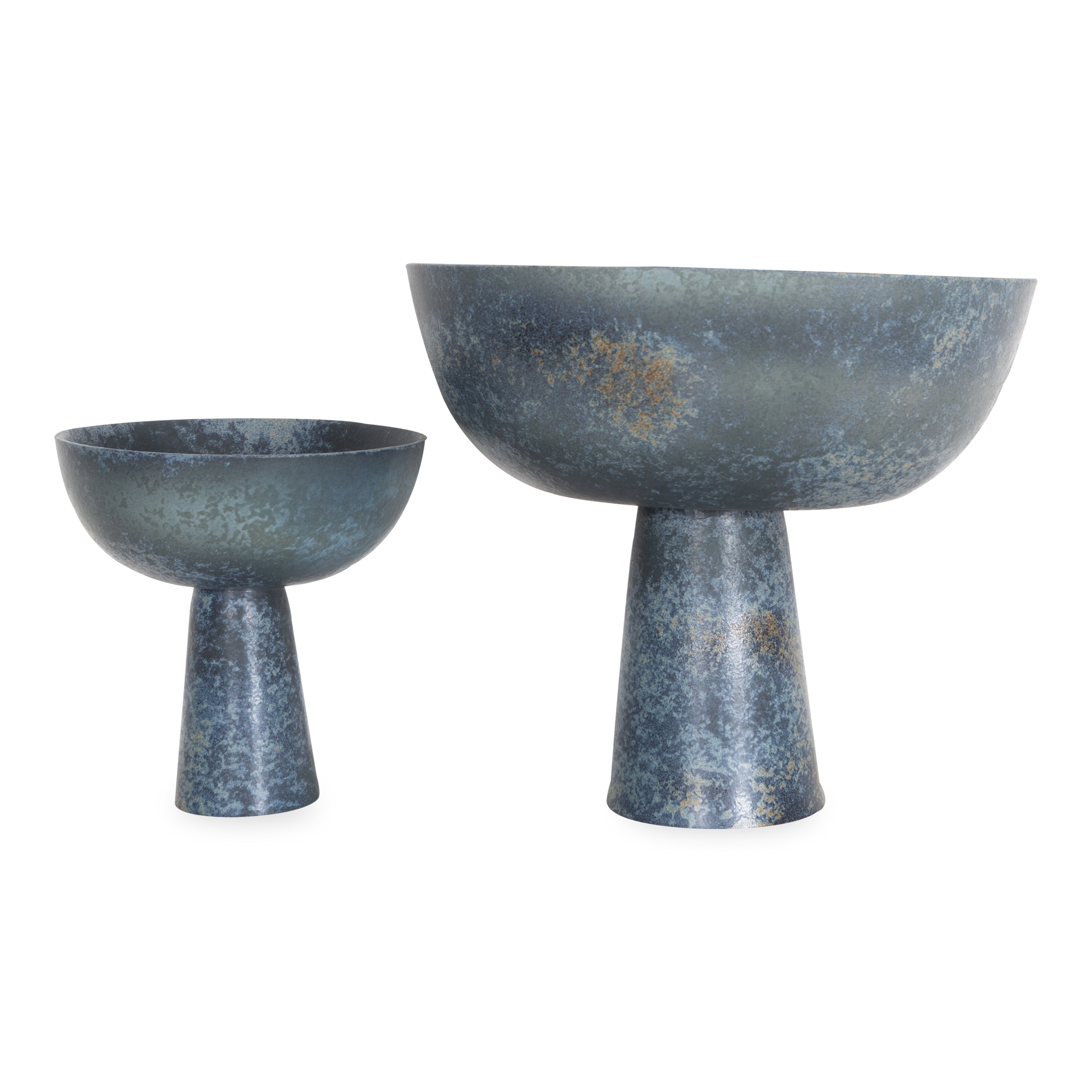 The Terra Bowl flaunts a unique position of resting on its stand, determined by its position in the kiln during the firing.