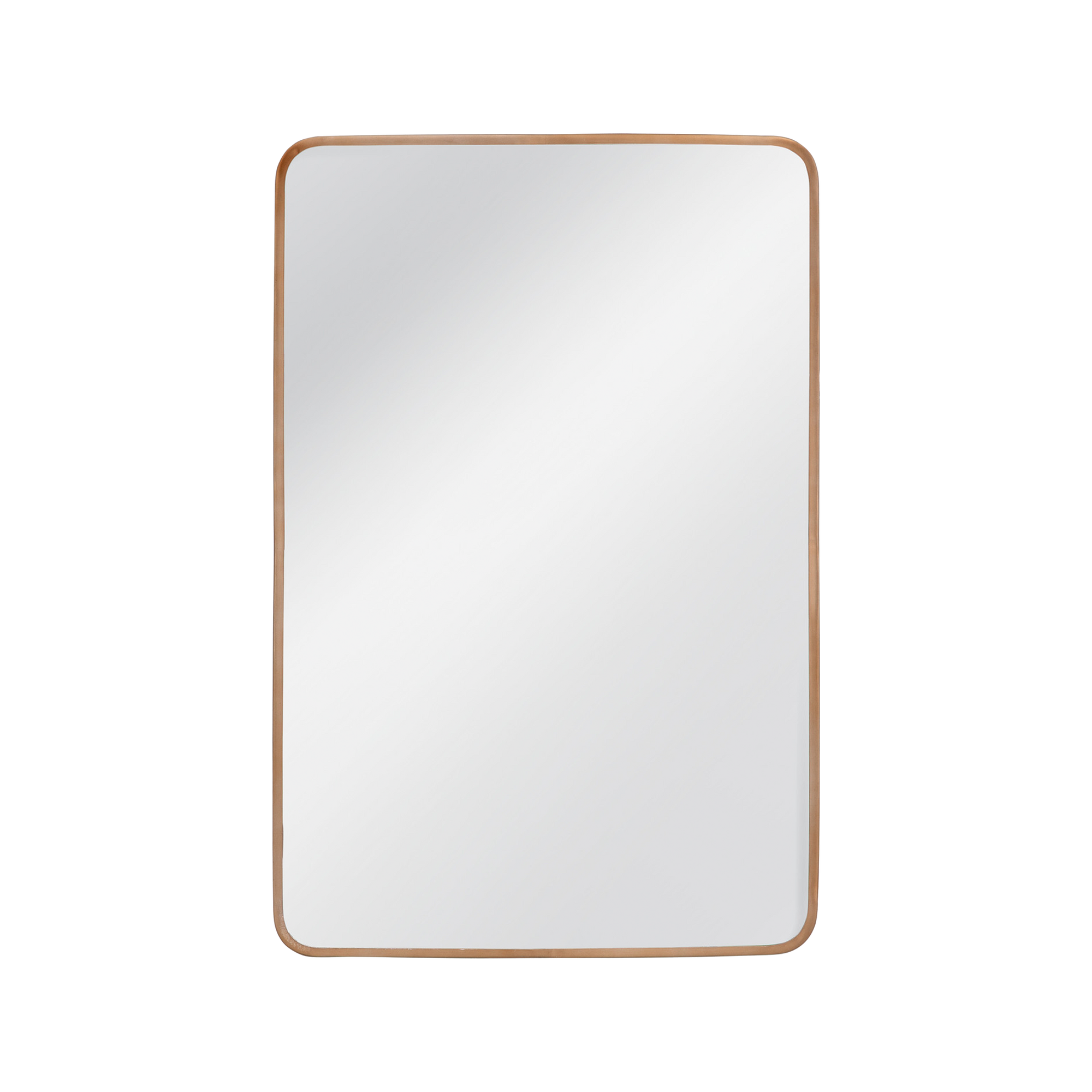 The Roman Wall Mirror in brass has a simple and modern appeal.