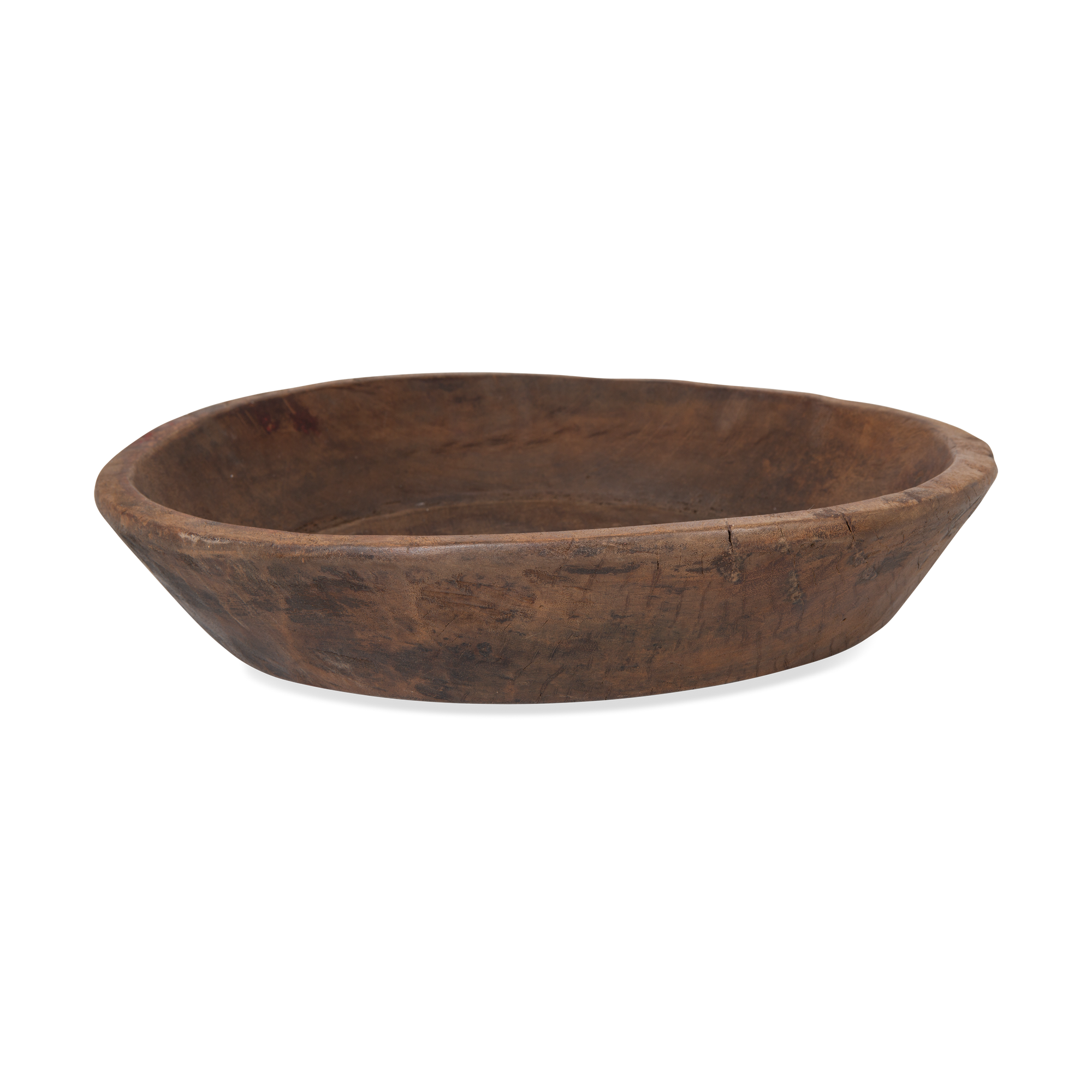 Made of mixed reclaimed woods from India, natural graining speaks to the organic backstory of this versatile wooden bowl, perfect for storing keys in the entryway, decorative fruit