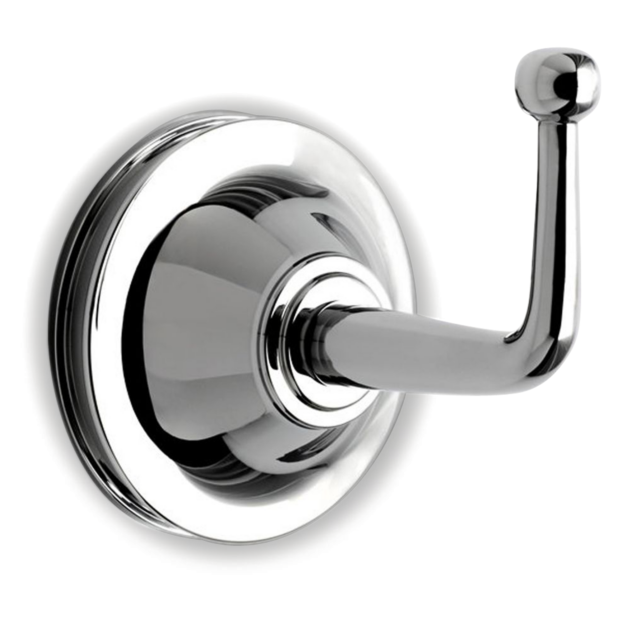 The contemporary Transit Robe Hook features a clean and simple aesthetic for transitional appeal.