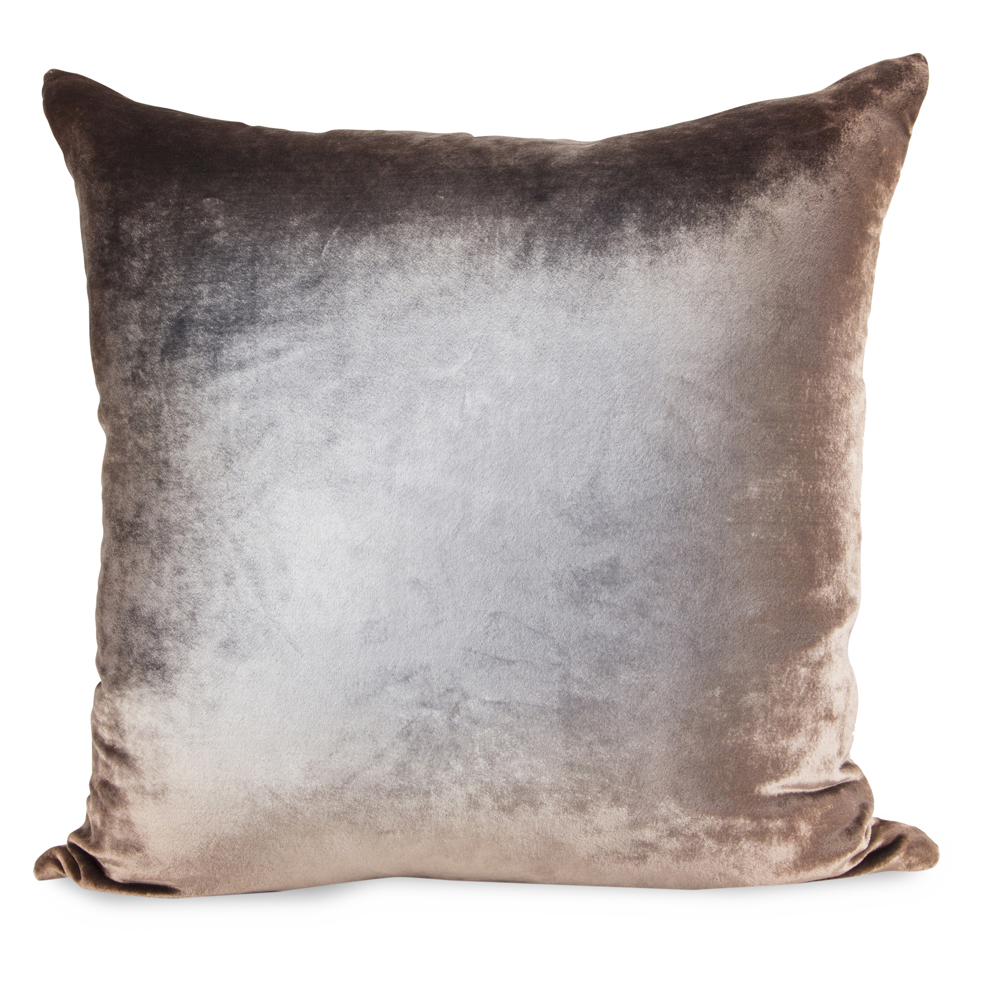 The hand-dyed Velvet Ombre Pillow is composed of striking hues.