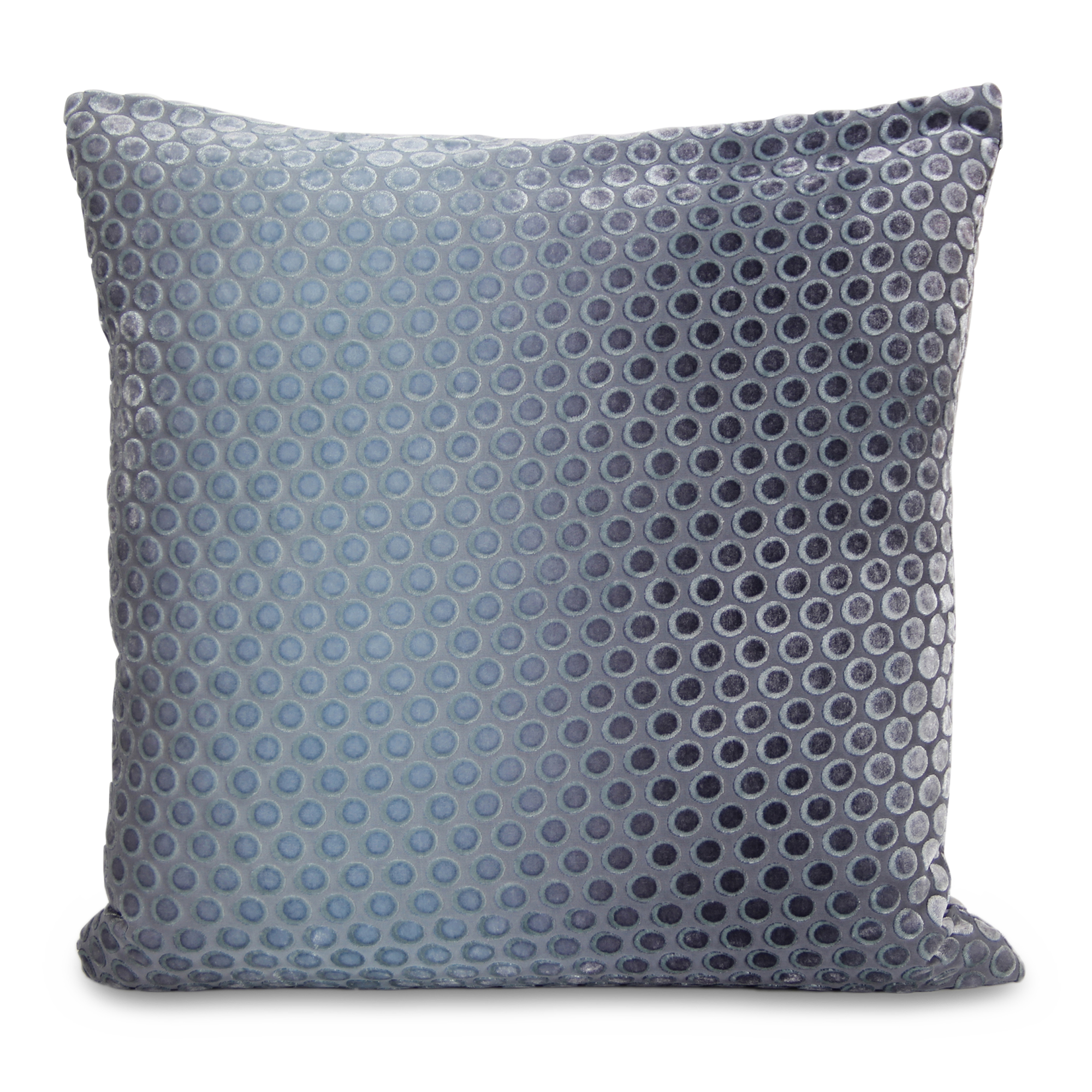 With a simple polka dot pattern, the Velvet Dots Pillow in silk velvet is handmade in the USA.