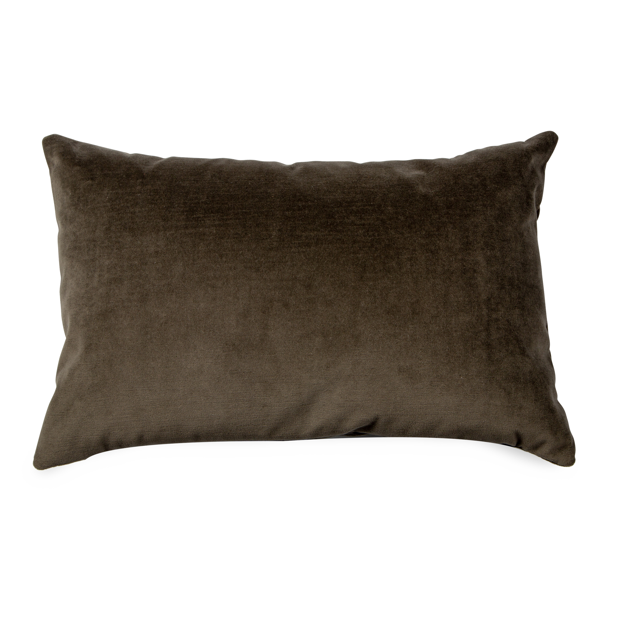 An elegant cotton velvet pillow with gentle striation that creates subtle dimensions.