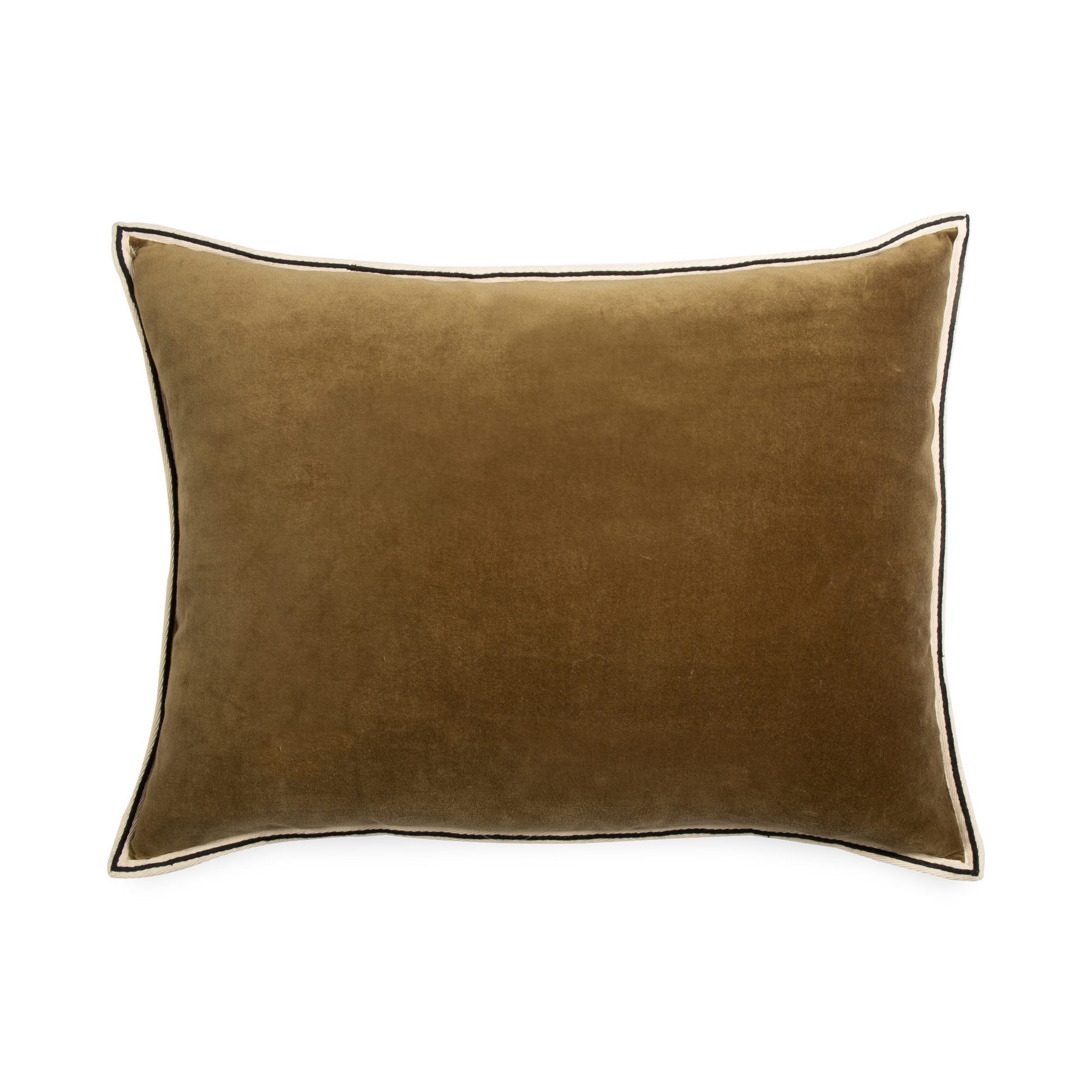 This Velvet Tape Pillow has a minimalist appearance with textural opulence.