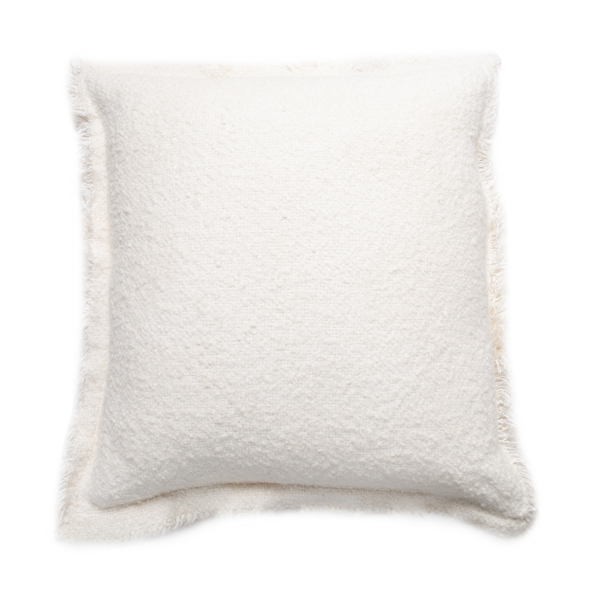 Simple and soft, the Riley Frayed Edge Pillow is full of rich texture.