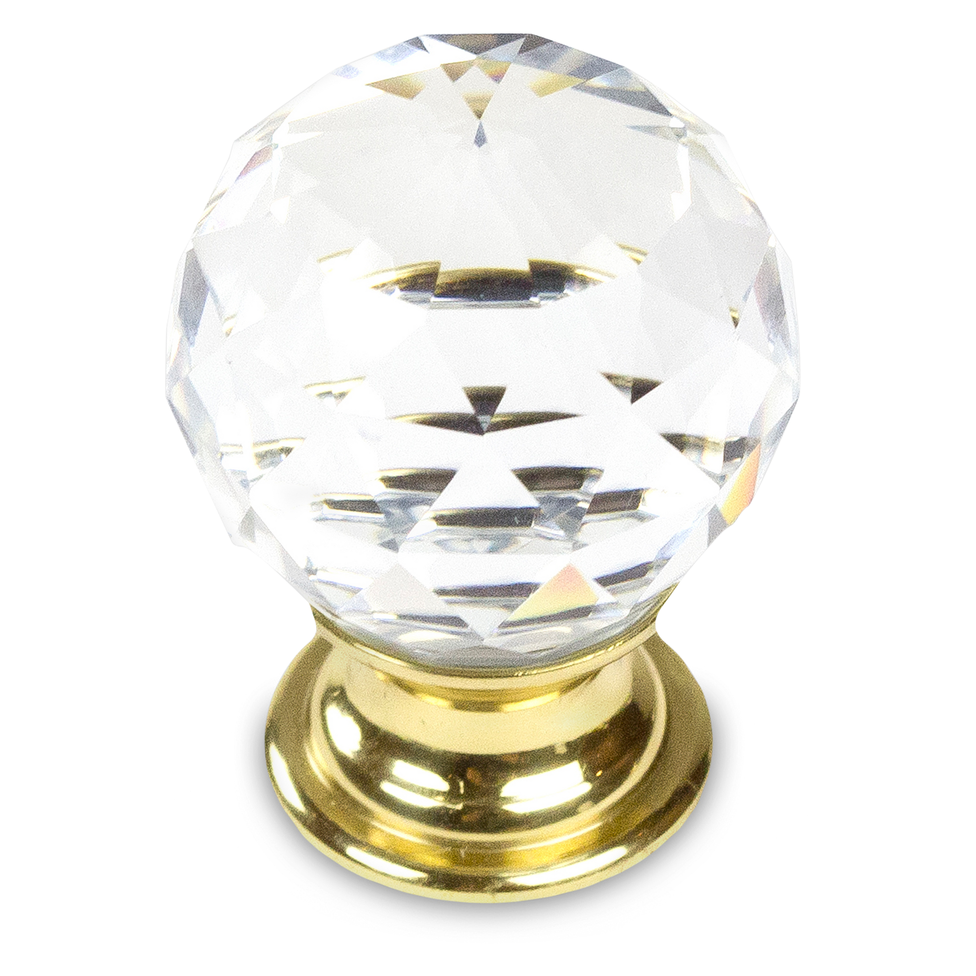 A glamorous traditional crystal knob.