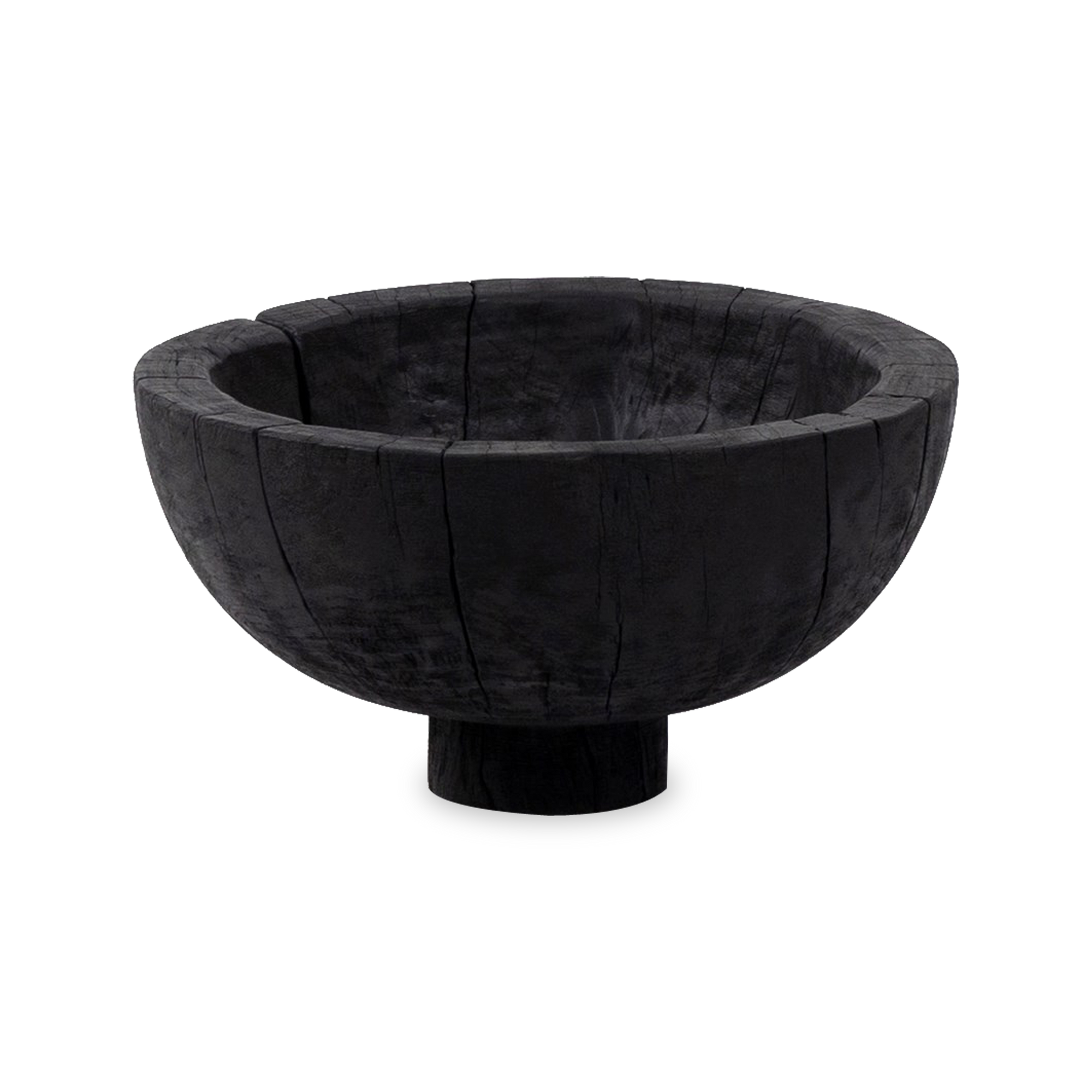 Made from mixed reclaimed woods and finished in a carbon black, the Turned Pedestal Bowl will bring an element of nature into your space.