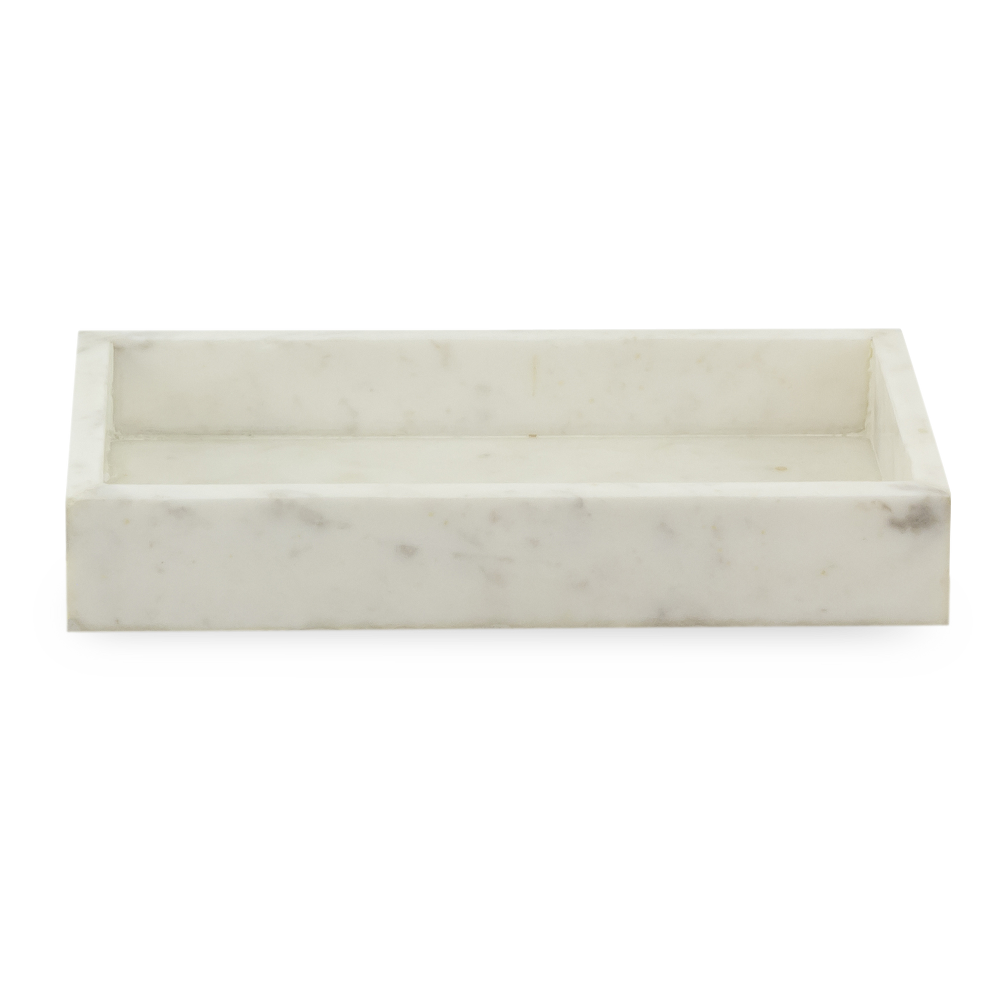 A collection of solid marble countertop pieces with a matte finish.