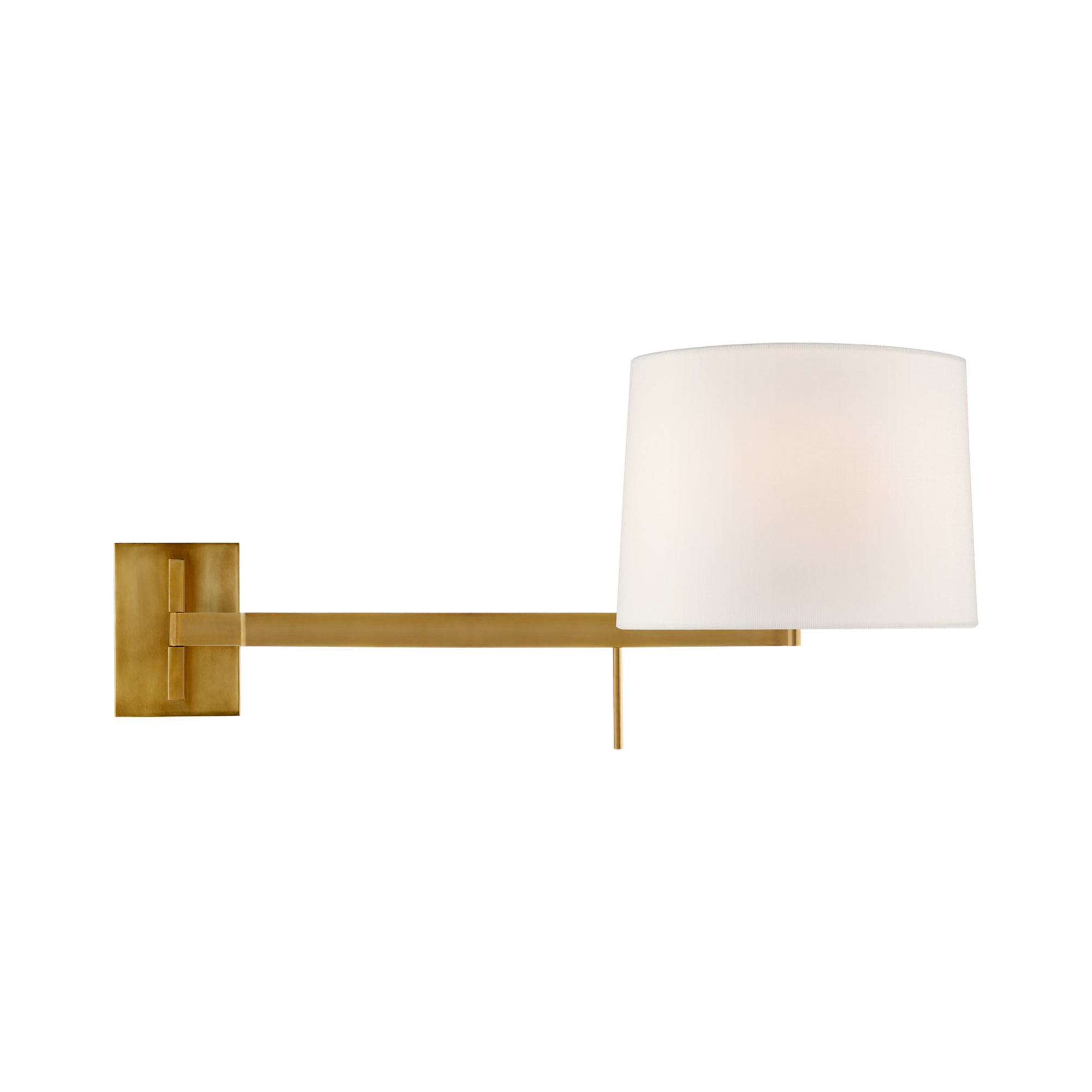 The Sweep Wall Light features a pared down and refined style.